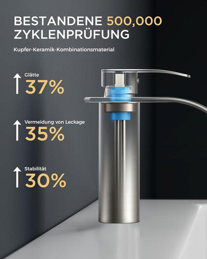 Wasserfall Badezimmerarmatur Rund Einlochmontage 110mm Auslaufhöhe