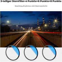 62mm Sternfilter Set 4 6 8 Punkte für Sternenlichteffekte