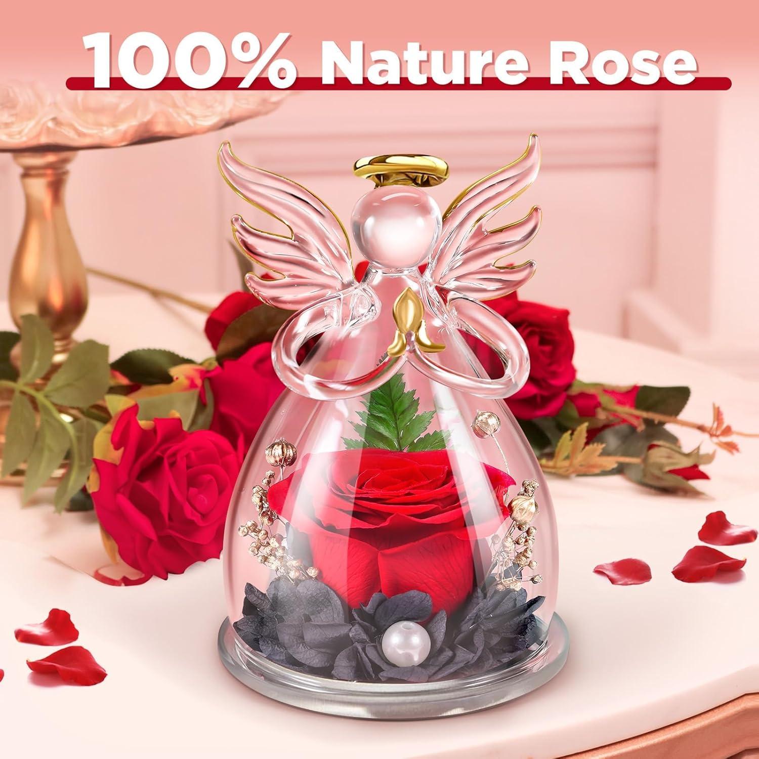 Ewige Rose Engel Figur Infinity Blume Beste Freundin