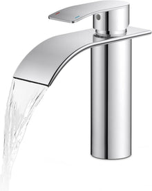 Wasserfall Badezimmerarmatur Auslaufhöhe 110mm Chromreibungsfest