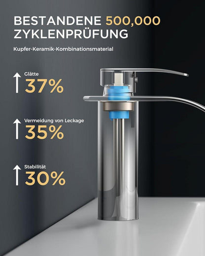 Wasserfall Badezimmerarmatur Auslaufhöhe 110mm Chromreibungsfest