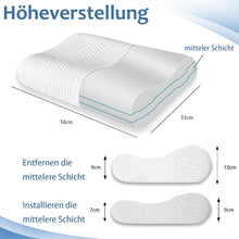 LAMB Höheneinstellbares Memory Foam Nackenkissen mit Bezug