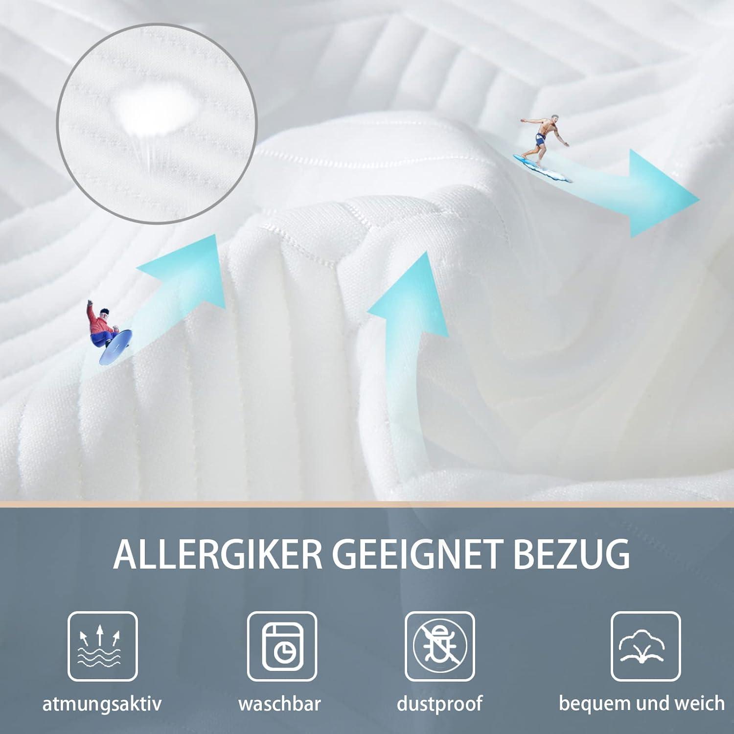 Memory Foam Nackenhörnchen mit höhenverstellbarem Schlafkissen - 100% Orthopädisch & Ergonomisch