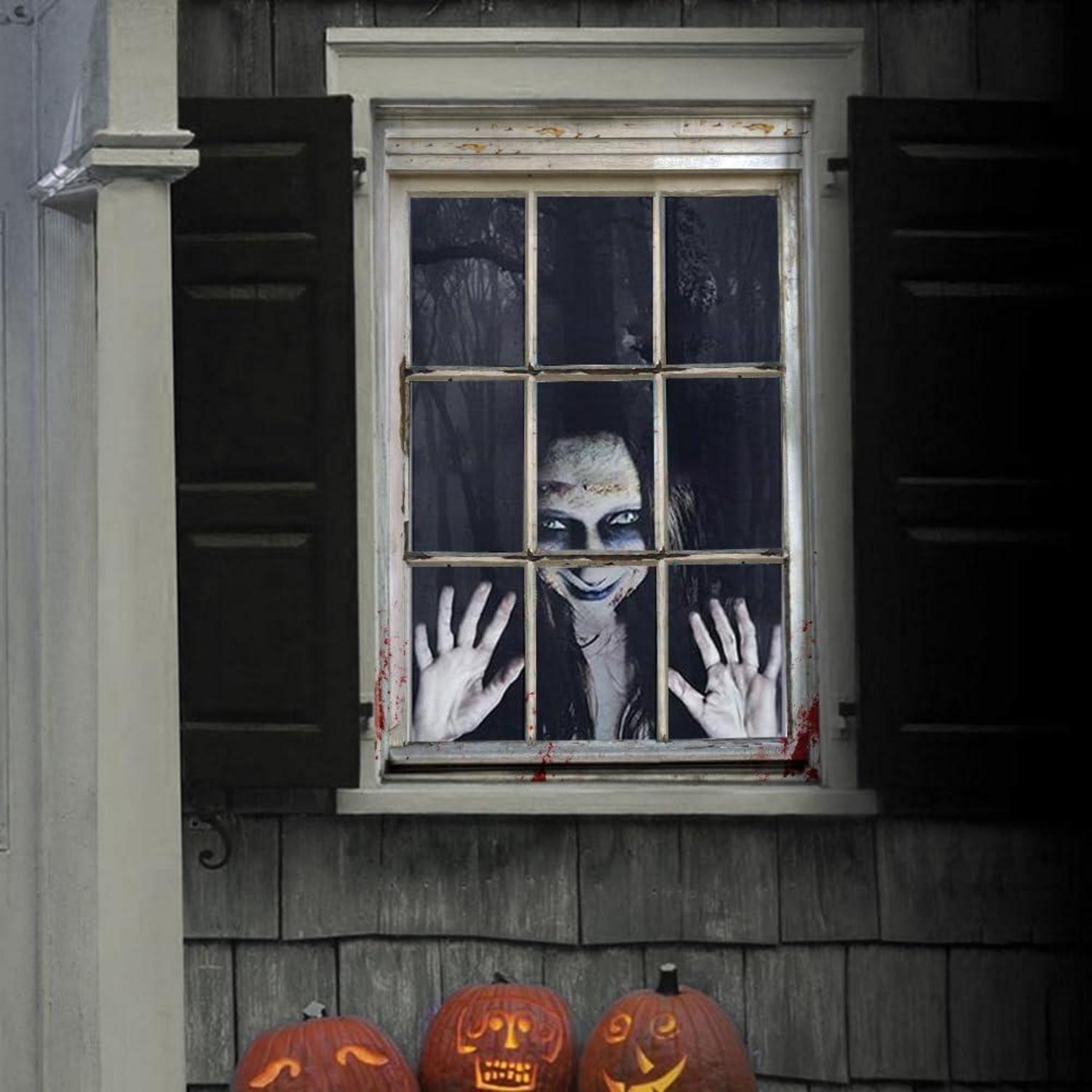 Halloween Geister Deko Fensterbild Grusel Party Gartendeko Horror 80x120cm