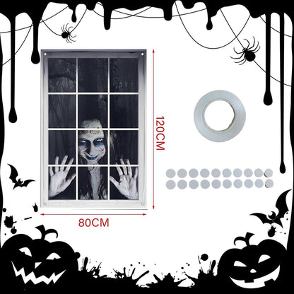 Halloween Deko Geister Fensterbild 80x120cm Gruselig Festliche
