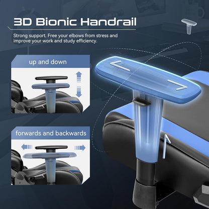 OneGame Gaming Stuhl Ergonomisch Höhenverstellbar Racing Style Schwarzblau