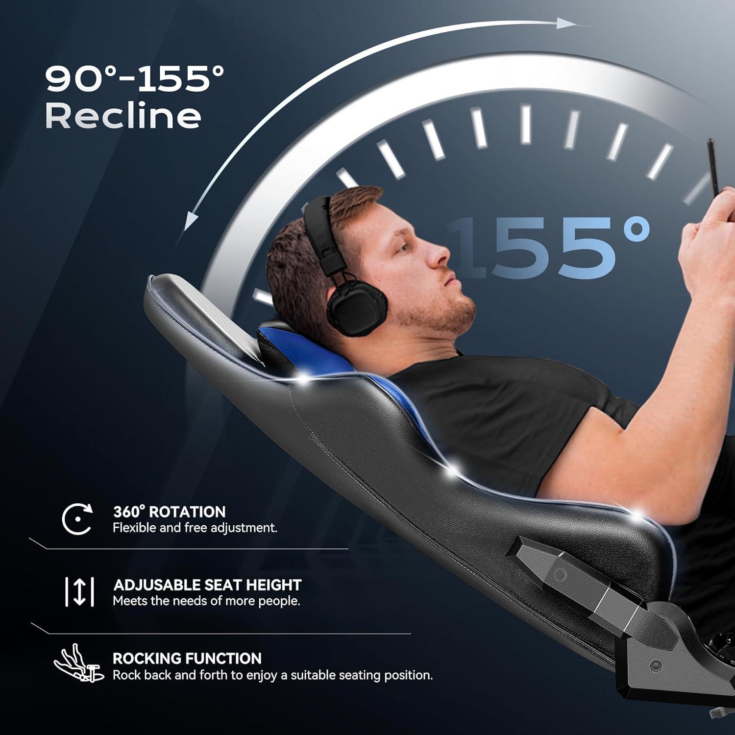 Gaming Chair Ergonomischer Computerstuhl mit Kopfstütze