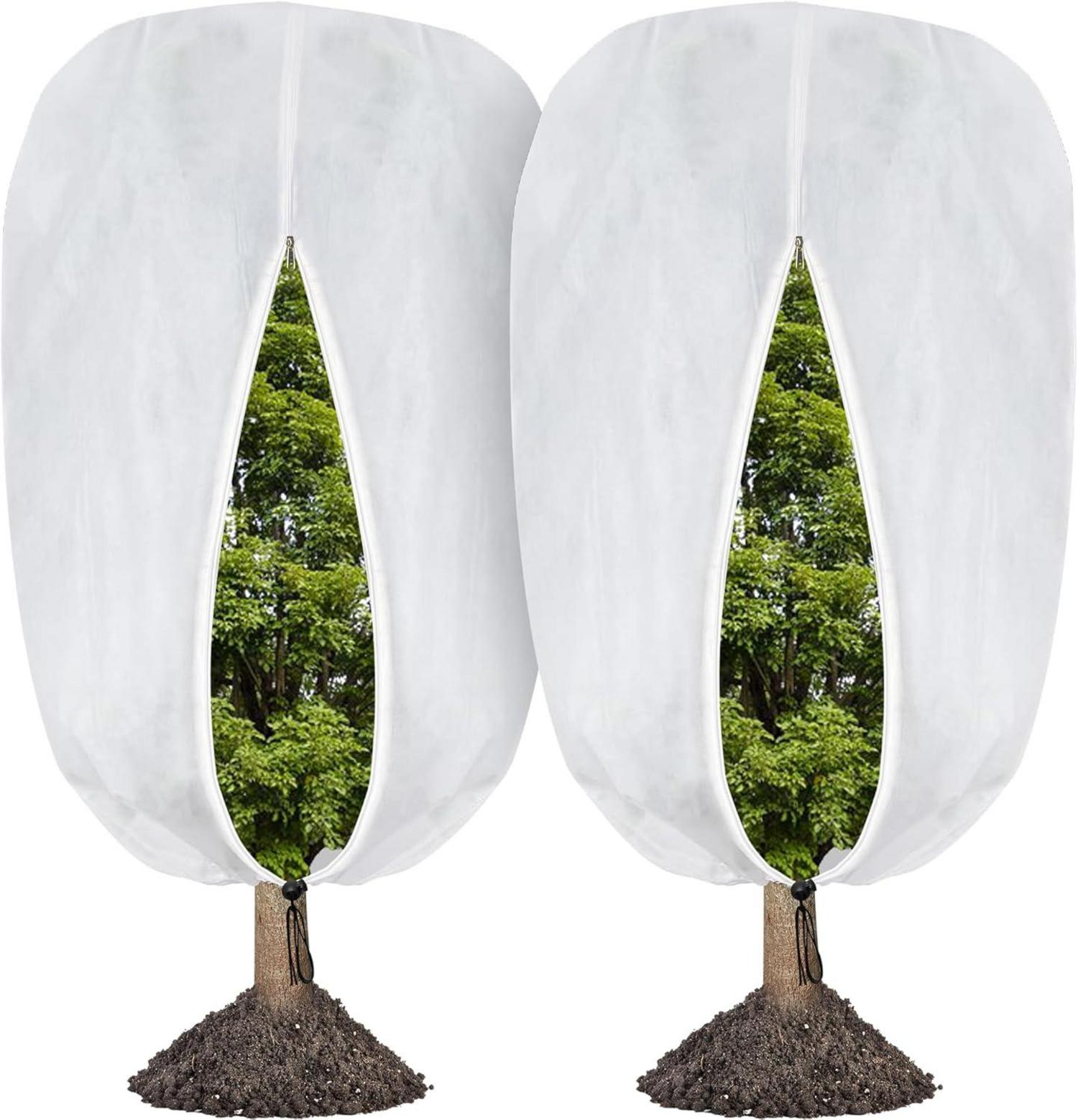 Winterschutz Pflanzen 2x2.4m Abdeckung Frostschutz Zugband, haube 2er