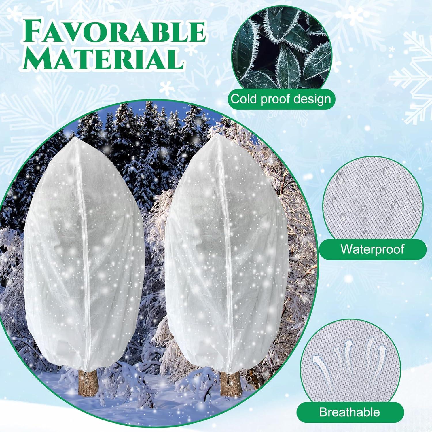 Frostschutz Pflanzenschutzsack 2 Stück 2x2.4m Reißverschluss Zugband