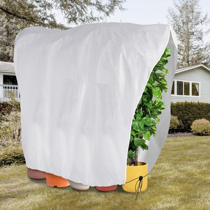 2er Set Große Winter Pflanzenschutzsäcke 2x2.4m mit Reißverschluss