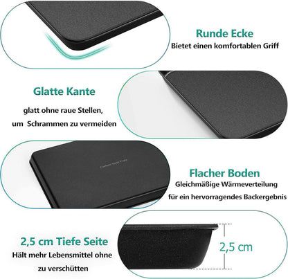 Rechteckiges Ofenblech mit Antihaftbeschichtung 31,5 x 24,3 x 2,5 cm