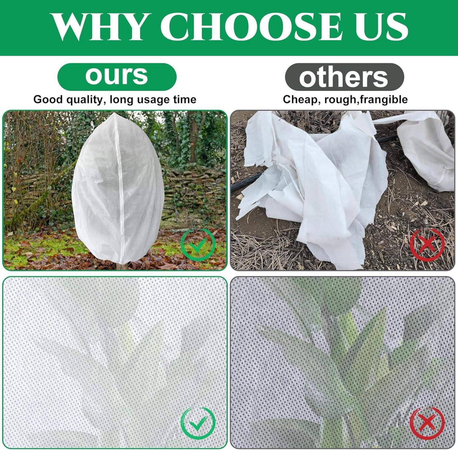 Winterschutz Pflanzendecke 1.6x1.8m 2er Set Reißverschluss & Zugband