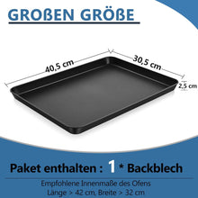 TEAMFAR Großes Backblech Karbonstahl 40,5x30,5x2,5cm