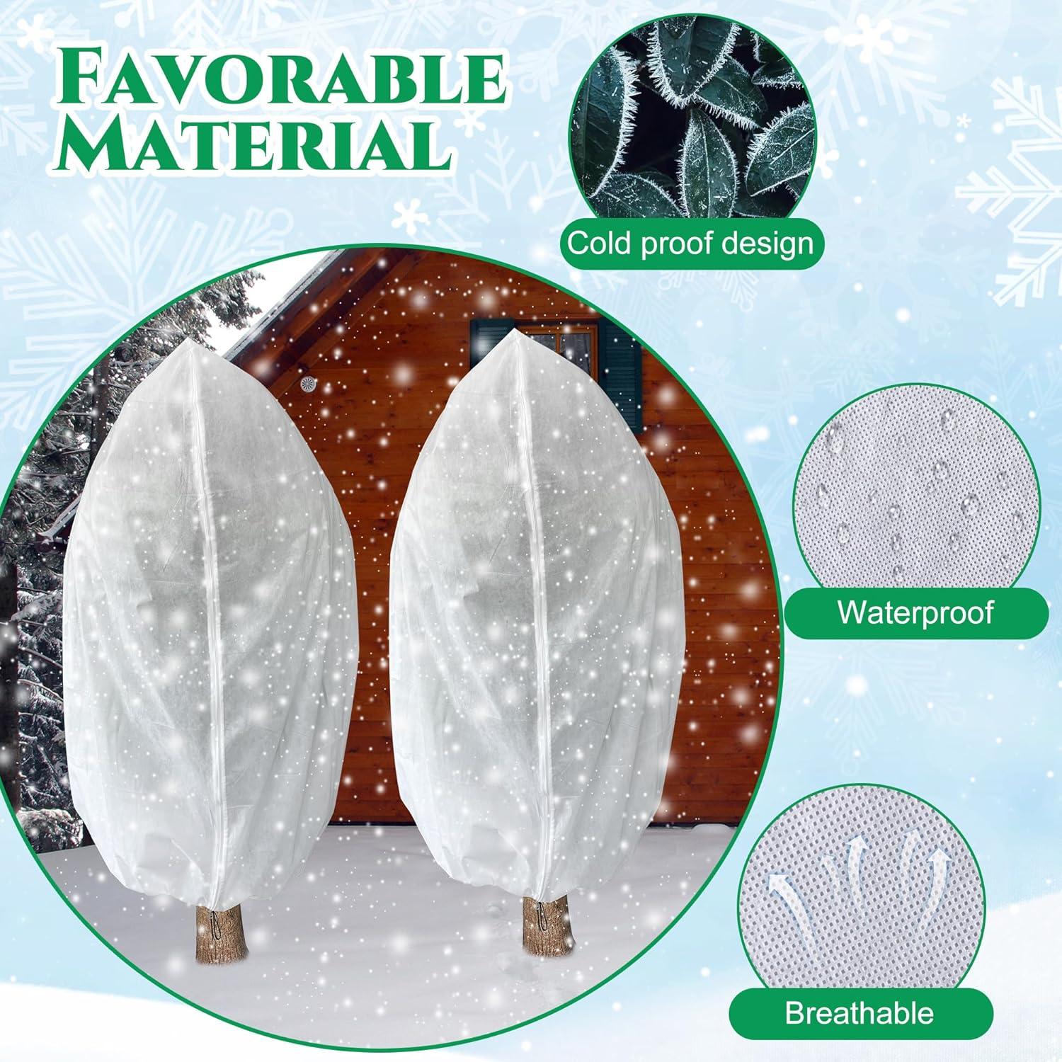 2er Set 2x2m Groß Winterschutz Pflanzen Abdeckung Frostschutz