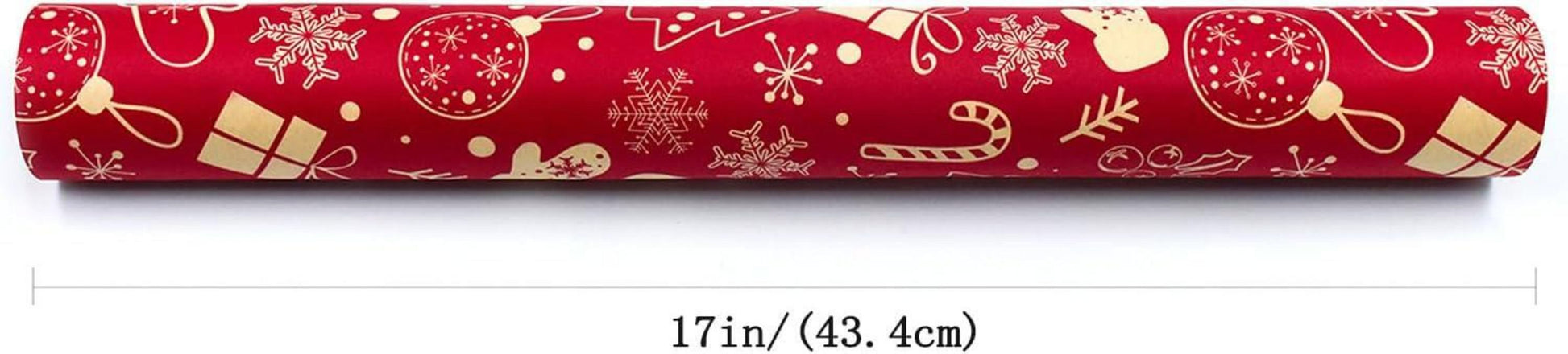 43x15m Weihnachtsgeschenkpapierrolle Kraftpapier recycelbar