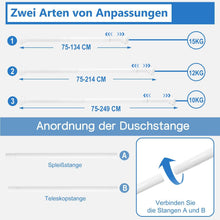 Gardinenstange Teleskopstange Ø25mm Duschvorhangstange
