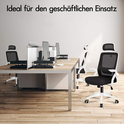 Ergonomischer Bürostuhl Lordosenstütze neigbar Armlehne