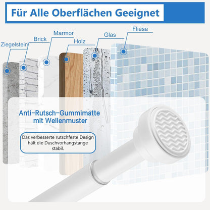 Verstellbare Duschvorhangstange Ausziehbar Teleskopstange