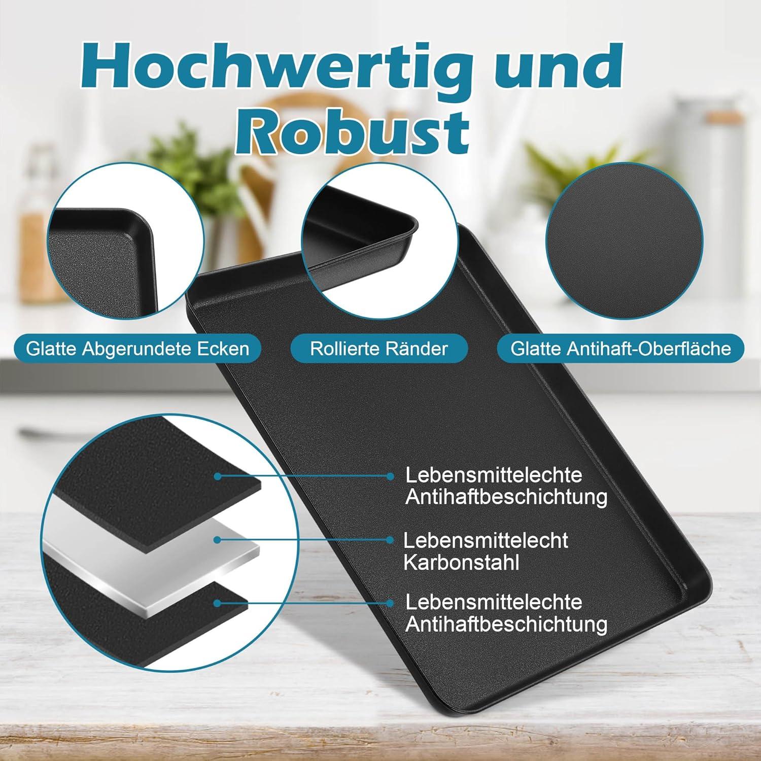 Karbonstahl Backblech mit Edelstahl