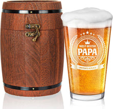 Papa-Bierglas in Fassbox 480ml, Premium Geburtstagsgeschenk