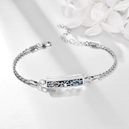 Urnenarmband Lebensbaum Sterling Silber Kremationsschmuck für Damen