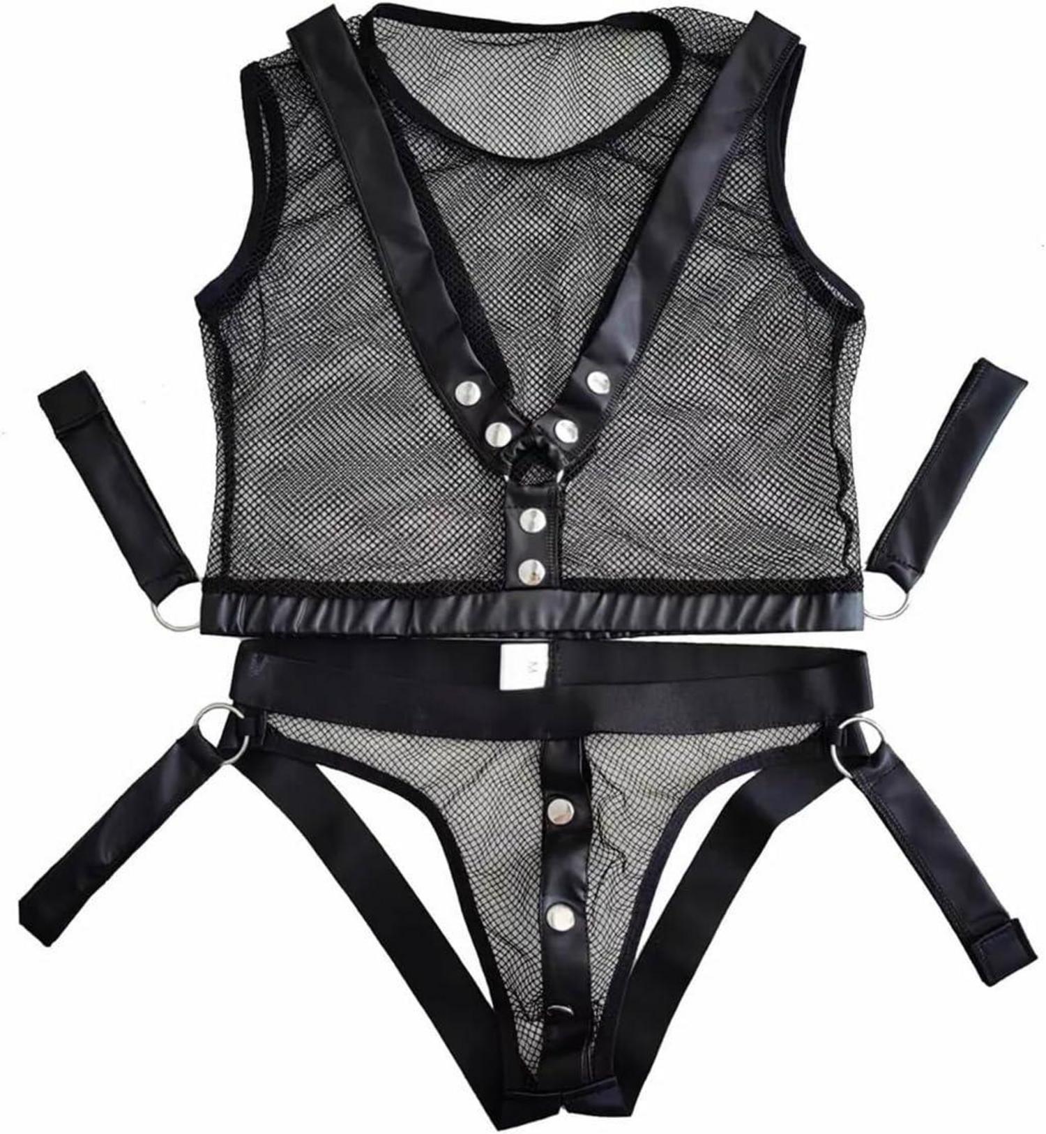 Männer Sexy Erotische Dessous Set mit Handschellen und Tanga