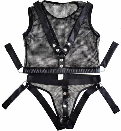 Männer Sexy Erotische Dessous Set mit Handschellen und Tanga