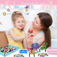 Homgaty 10mm Bügelperlen Set XL mit 1000 Stück, Tiere Muster und Zubehör