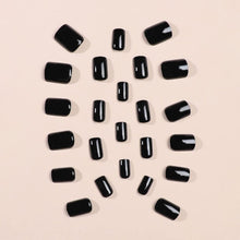 24 Stück Schwarze Kunstnägel Zum