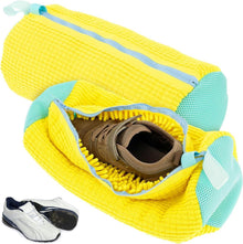 Schuhwaschbeutel für Sneaker 2er Set Gelb 39x19cm mit Reißverschluss