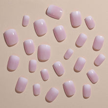 24er Set Gradient Nägel Beige Eckig Künstliche Fake Nägel