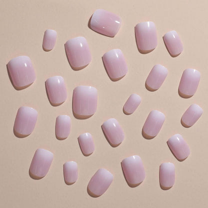 24er Set Gradient Nägel Beige Eckig Künstliche Fake Nägel