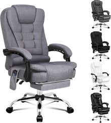 Ergonomischer Bürostuhl mit Massagefunktion und Fußstütze