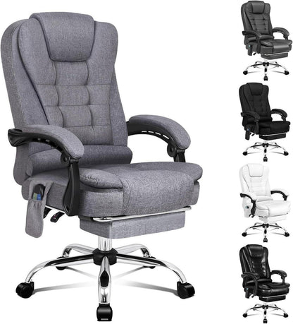 Ergonomischer Bürostuhl mit Massagefunktion und Fußstütze