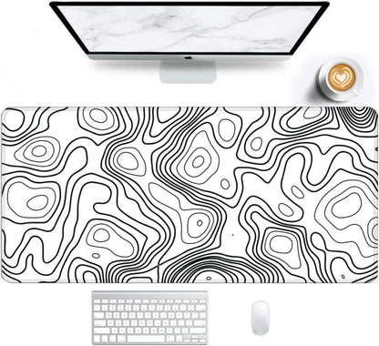 Gaming Mauspad XXL 900x400mm Weiß Vernähte Kanten