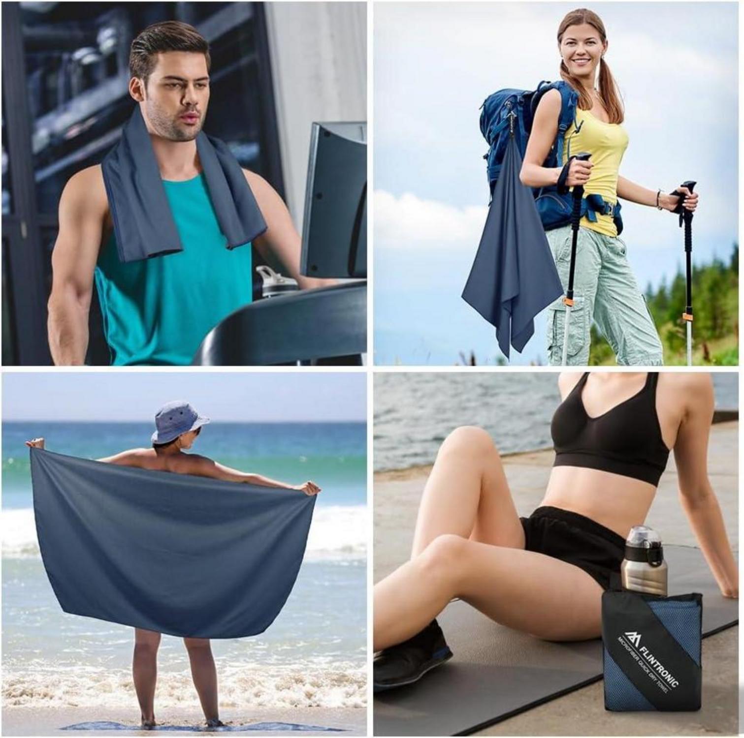 Mikrofaser Handtuch Set für Sport, Strand & Reisen - Saugfähige & schnelltrocknende Handtücher