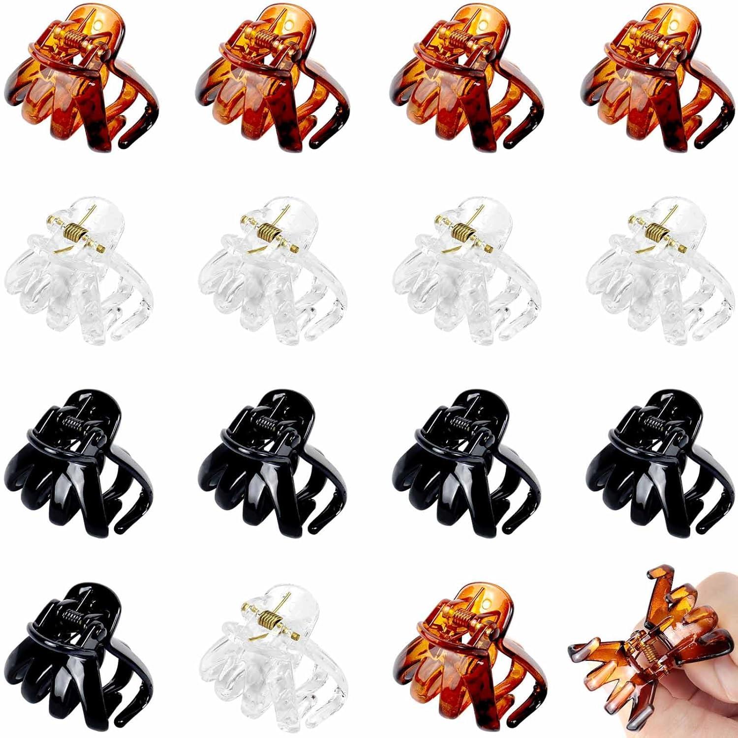 Haarklammer Schwarz Mini Kunststoff Damen 15 Stück Hair Clip Dünnes