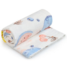 Babydecke aus 100% Baumwolle, Atmungsaktiv, 86x70cm - Fruchtmuster