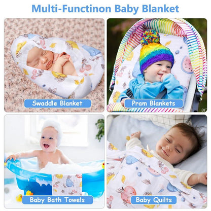 Babydecke 100% Baumwolle 86x70cm Musselin Kuscheldecke universell