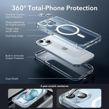 ESR iPhone 15 Schutzhülle mit MagSafe Kameraschutz Blau