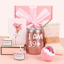 40. Geburtstag Geschenkset für Frauen, Weinbecher, Spa-Geschenkbox