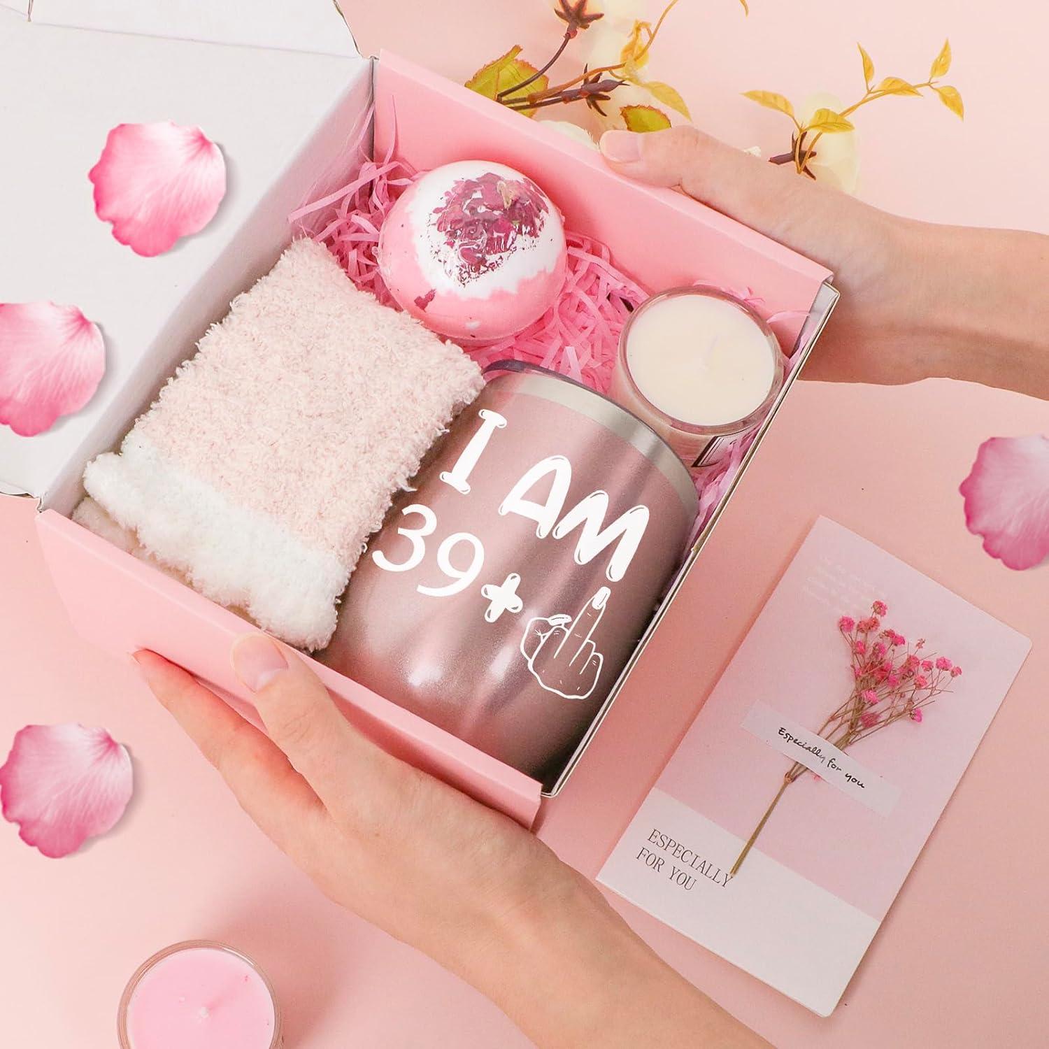 40 Geburtstag Frauen Geschenkset - Weinglas