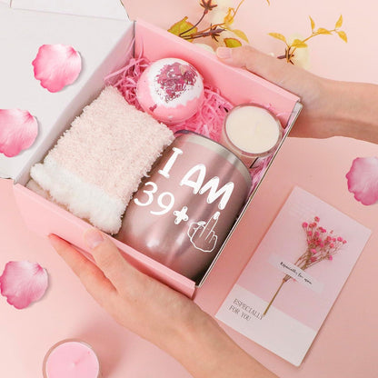 40 Geburtstag Frauen Geschenkset - Weinglas