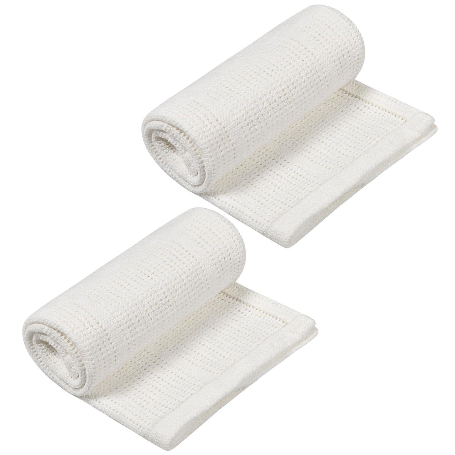 Babydecke 2er Pack 100% Baumwolle Atmungsaktiv 98 x 70 cm