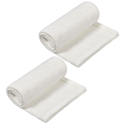 Babydecke 2er Pack 100% Baumwolle Atmungsaktiv 98 x 70 cm