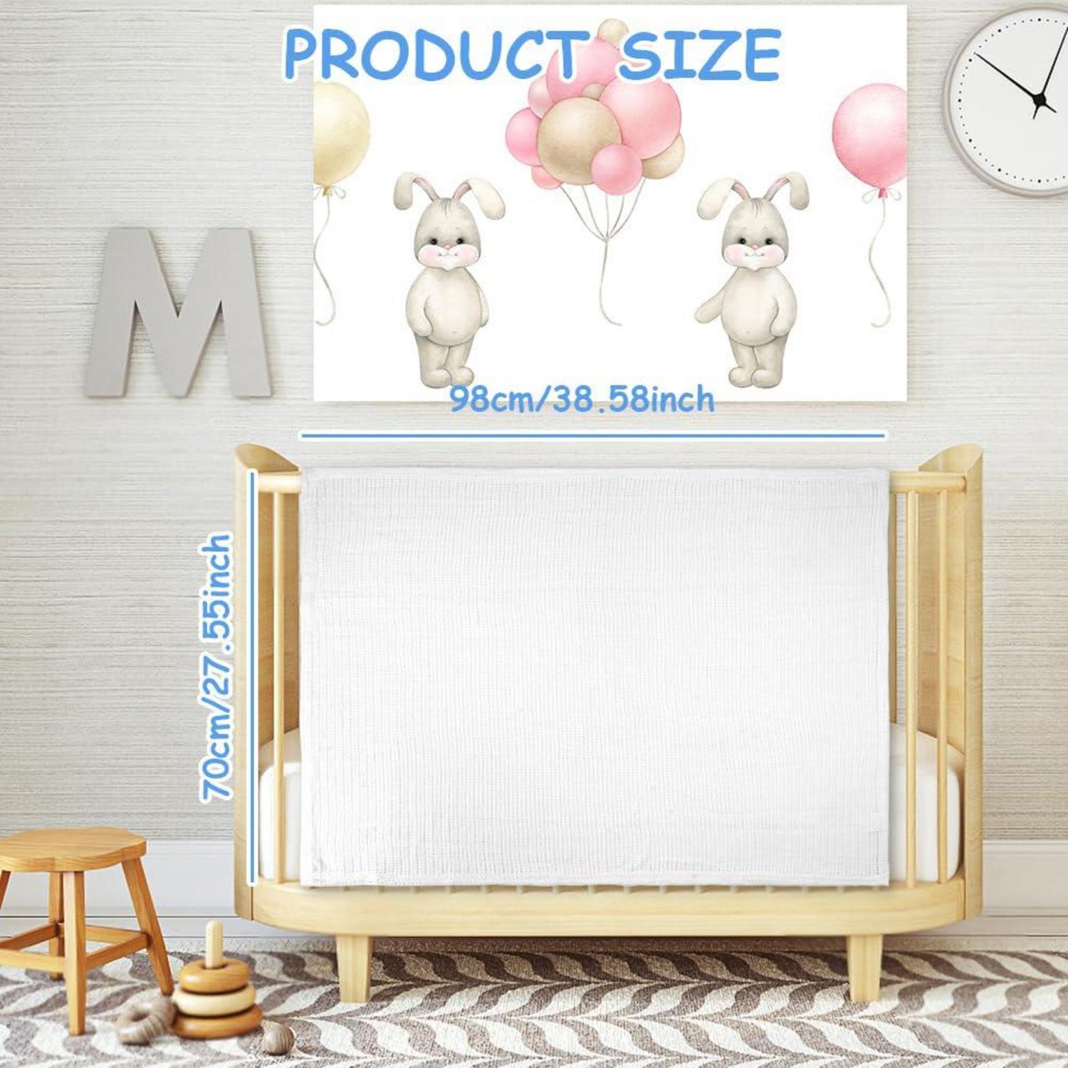 Babydecke 2er Set 100% Baumwolle 98x70cm Atmungsaktiv