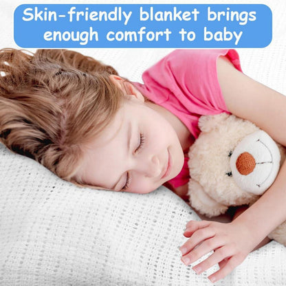 Babydecke 2er Set Baumwolle 98x70cm Atmungsaktiv Sanft Geschenk