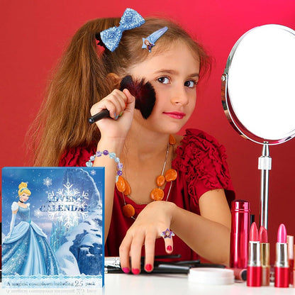 Adventskalender 2024 Mädchen Frozen-Stil DIY Geschenke Haarschmuck
