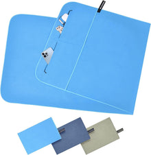 Mikrofaser Sporthandtuch Sauna Fitness Strandhandtuch Blau 130x50 cm