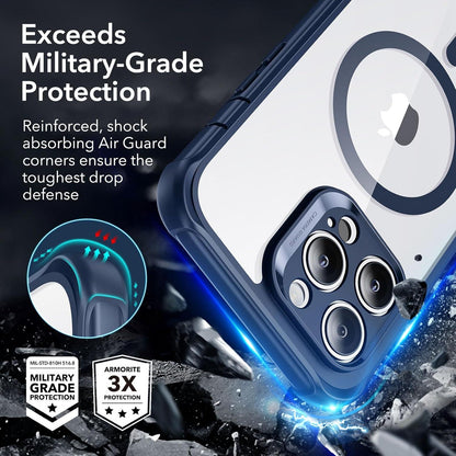 ESR iPhone 14 Pro Max Hülle mit MagSafe 360 Grad Schutzhülle Stoßfest Magnetisch Dunkelblau